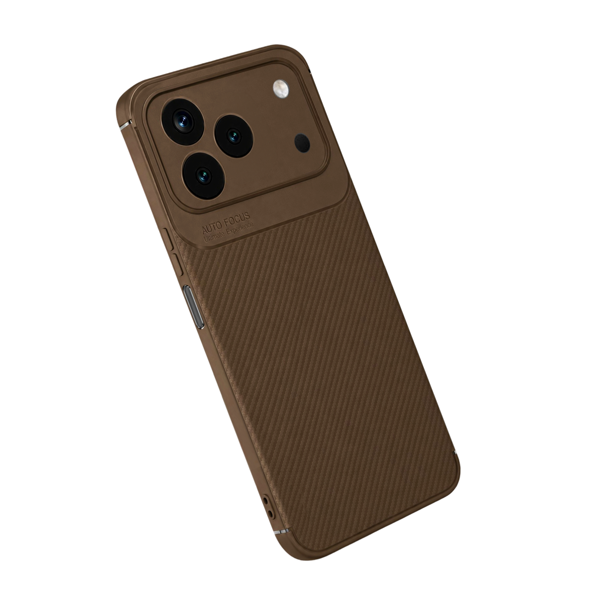 Tecno Spark 50 4G Auto Focus Karbon Kapak - Kahverengi