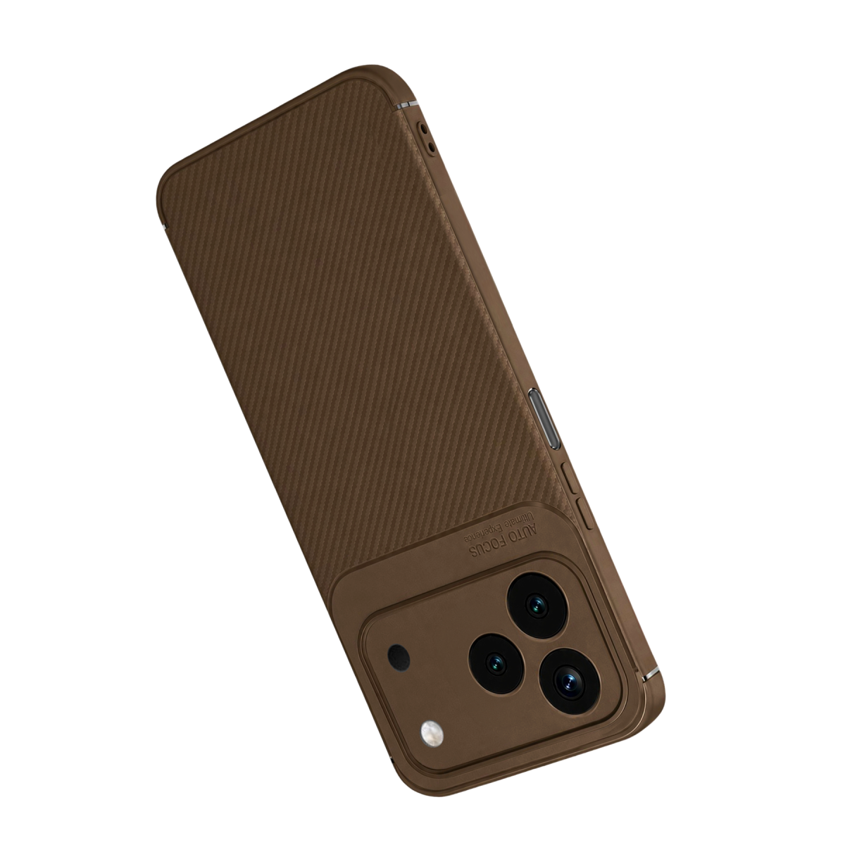 Tecno Spark 50 4G Auto Focus Karbon Kapak - Kahverengi