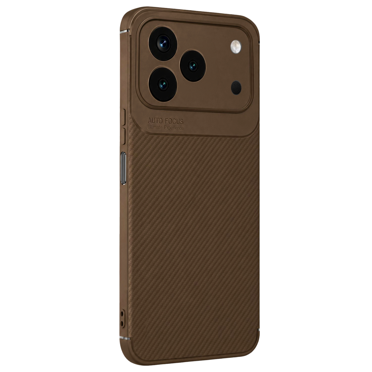 Tecno Spark 50 4G Auto Focus Karbon Kapak - Kahverengi
