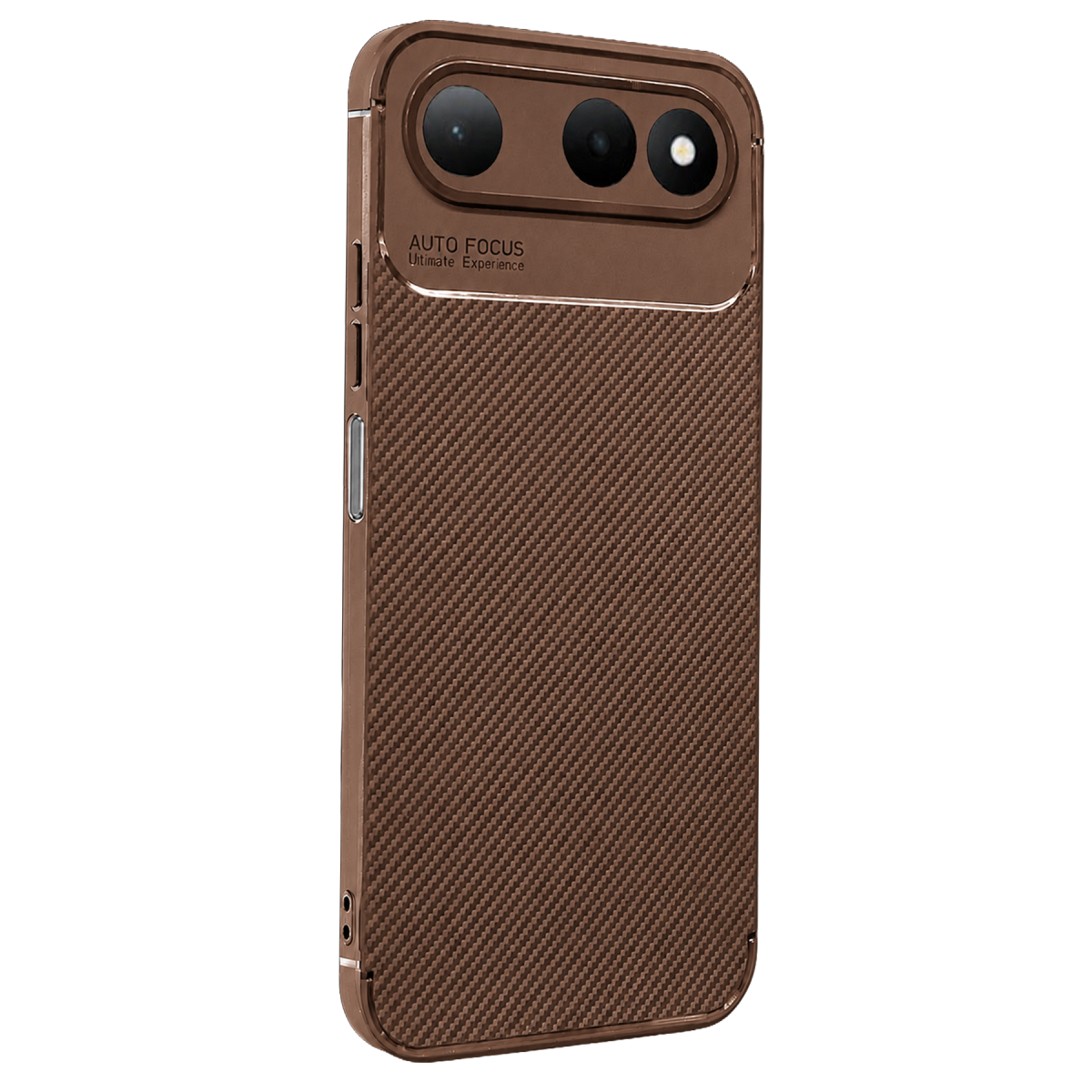 Tecno Spark 50 5G Auto Focus Karbon Kapak - Kahverengi