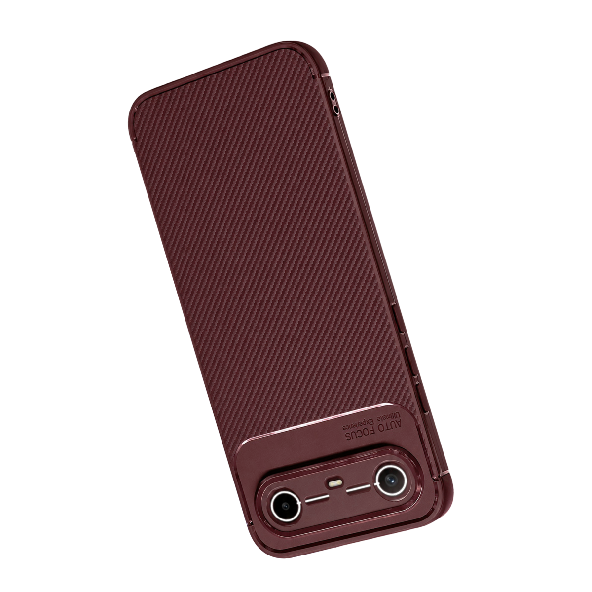 Tecno Spark Slim 5G Auto Focus Karbon Kapak - Bordo