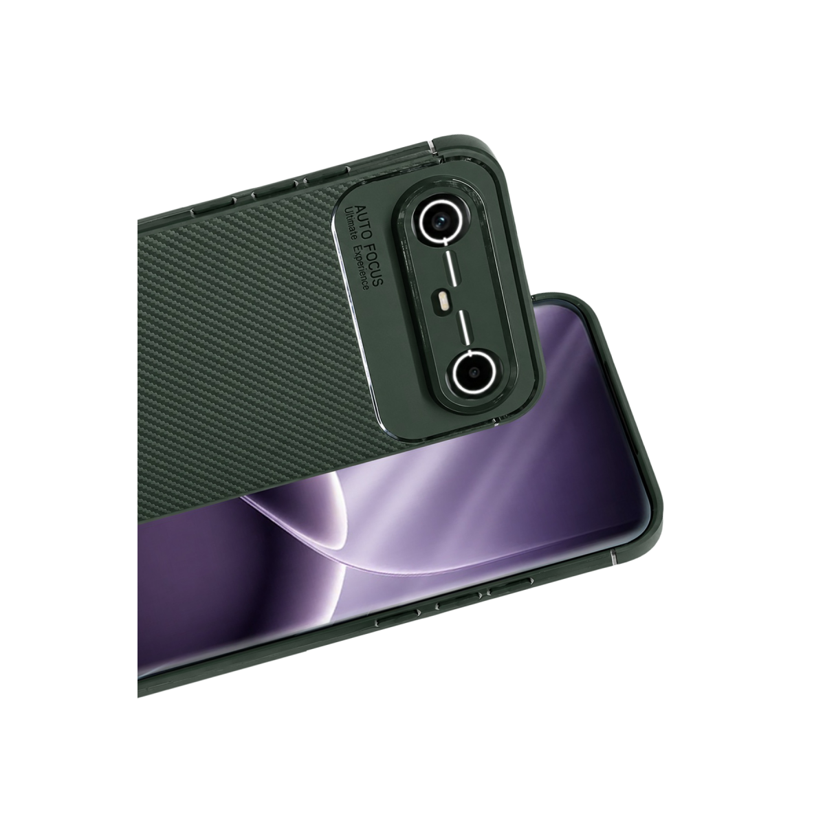 Tecno Spark Slim 5G Auto Focus Karbon Kapak - Koyu Yeşil