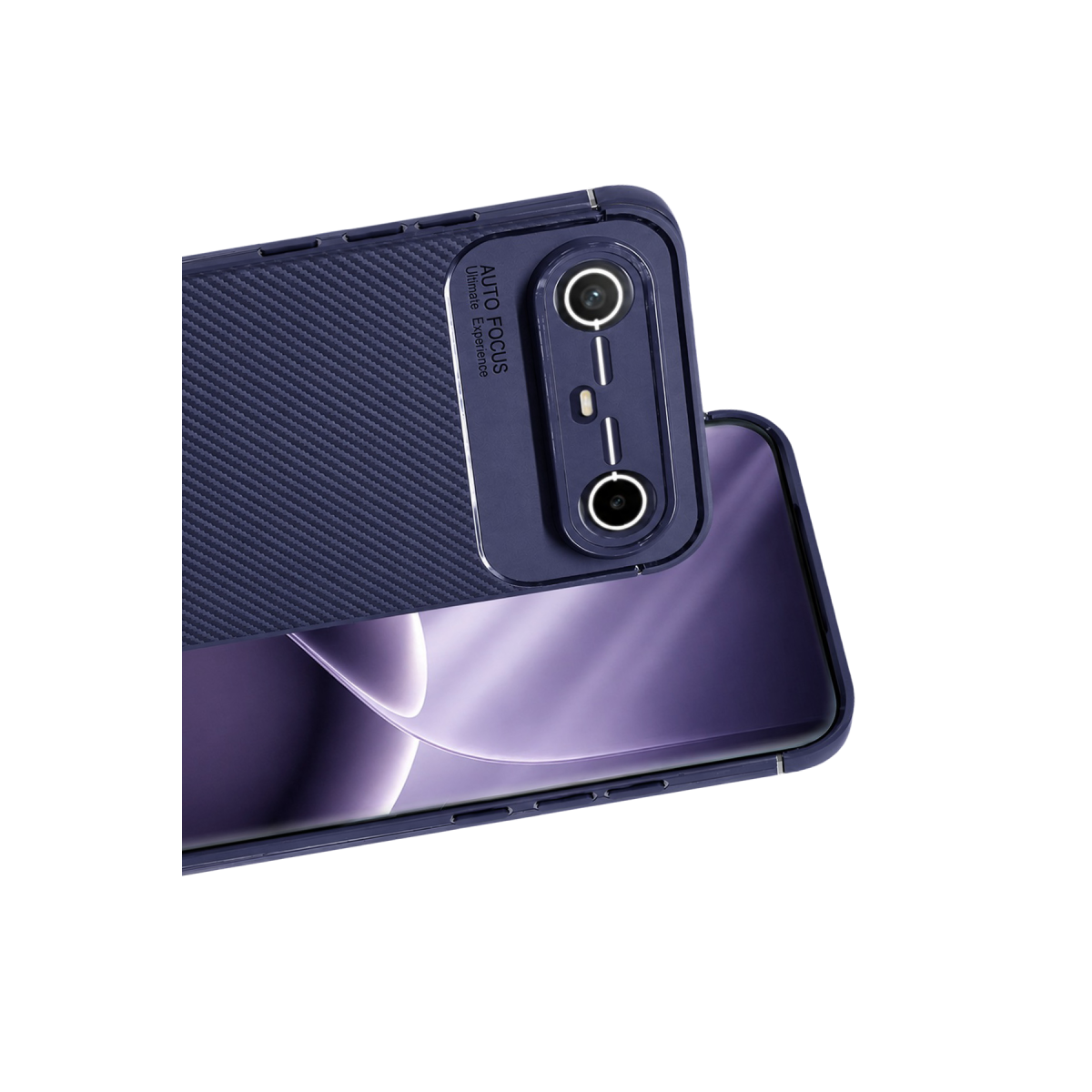 Tecno Spark Slim 5G Auto Focus Karbon Kapak - Lacivert