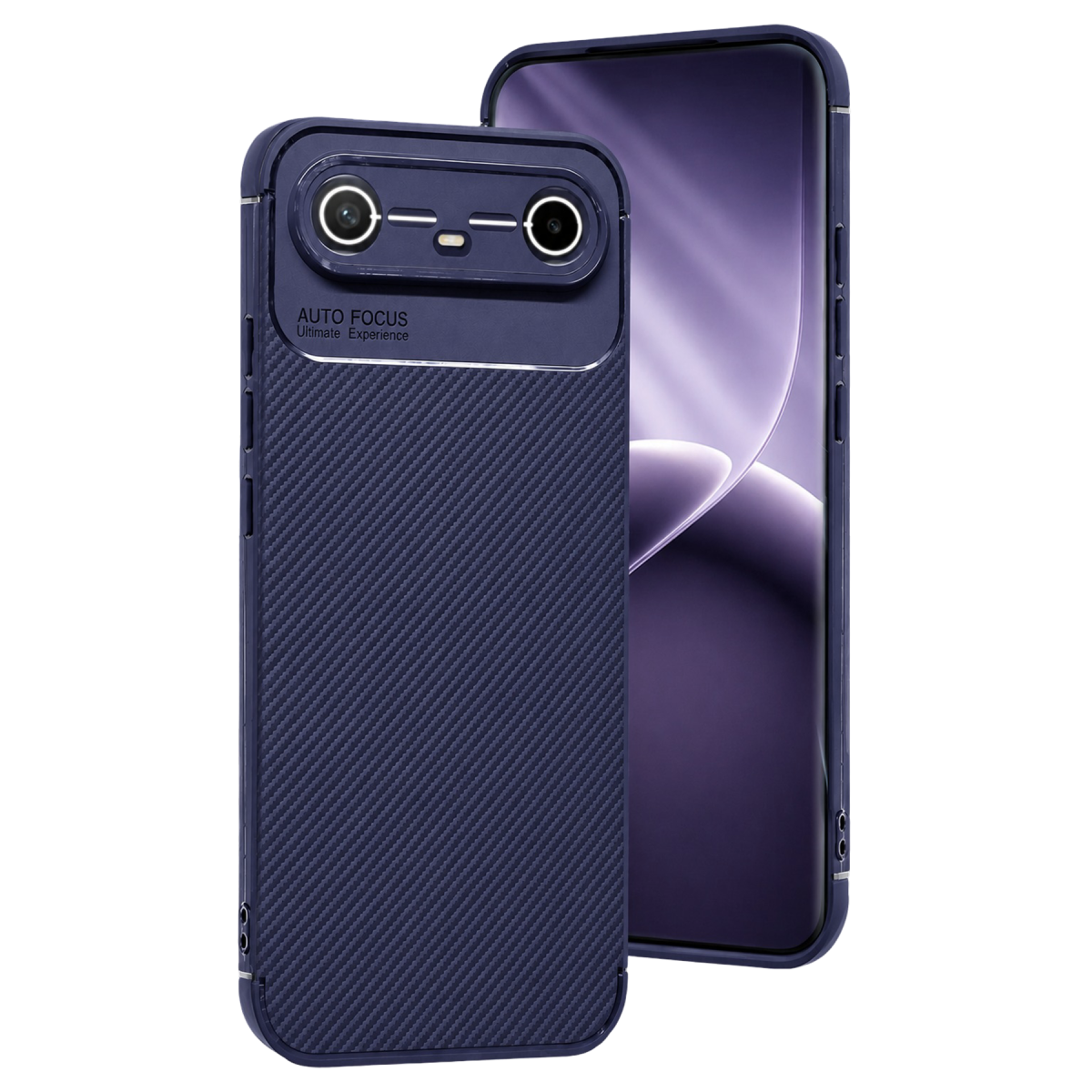 Tecno Spark Slim 5G Auto Focus Karbon Kapak - Lacivert