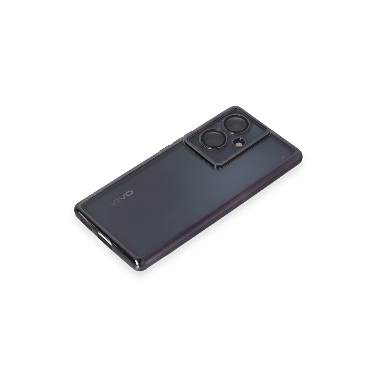 Vivo V29 Lite Kılıf Razer Lensli Silikon - Mor
