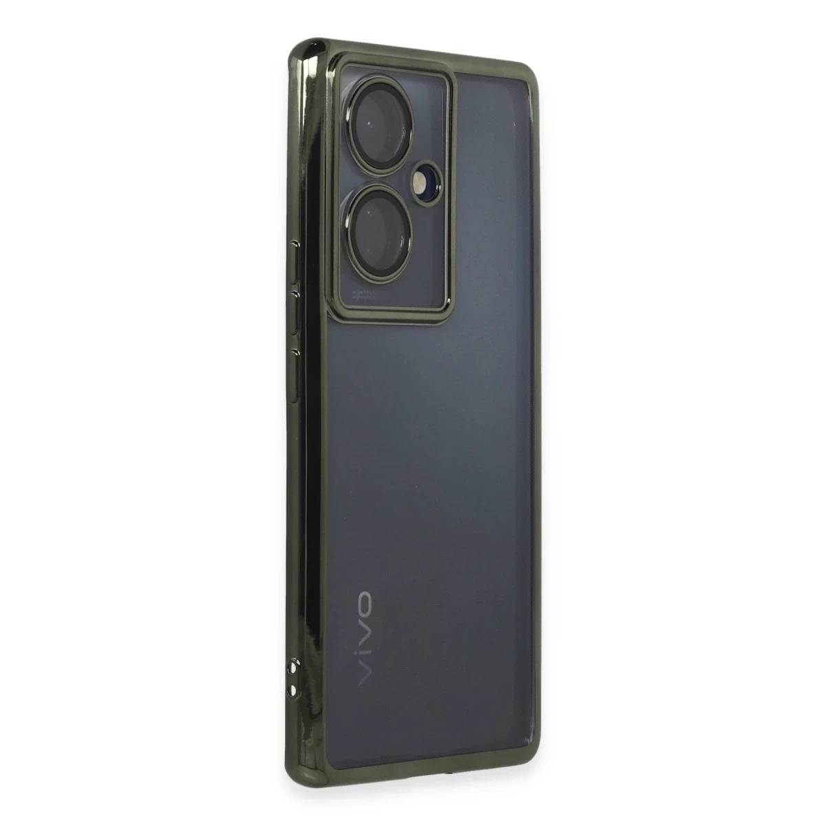 Vivo V29 Lite Kılıf Razer Lensli Silikon - Yeşil