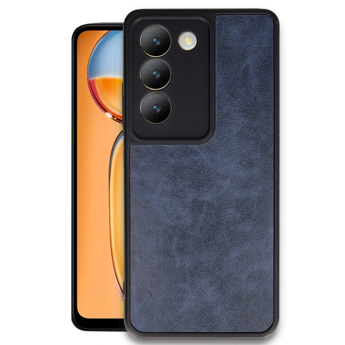 Vivo V30 Lite 4G Kılıf Aras Deri Kapak - Lacivert