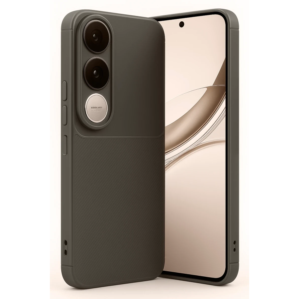 Vivo V50 Lite 4G Auto Focus Karbon Kapak - Kahverengi