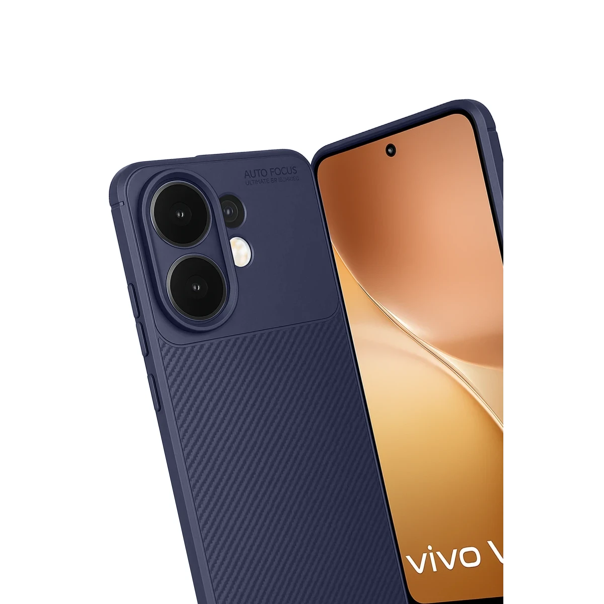 Vivo V60 5G Auto Focus Karbon Kapak - Lacivert