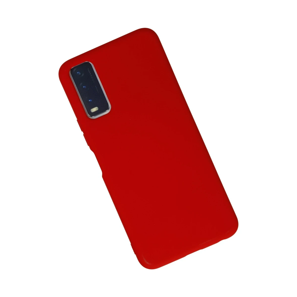 Vivo Y11S Kılıf Nano içi Kadife Silikon - Kırmızı