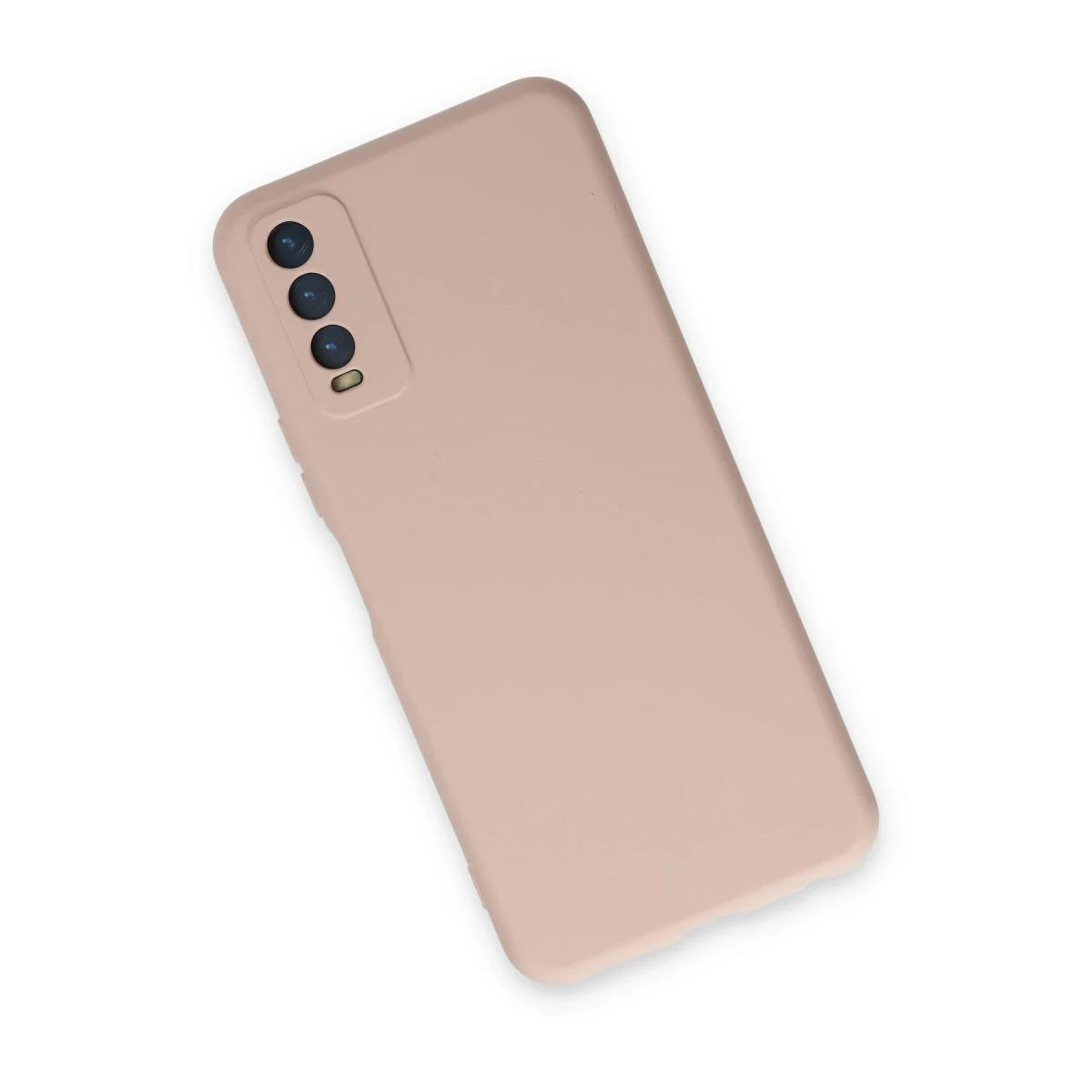Vivo Y11S Kılıf Nano içi Kadife Silikon - Pudra