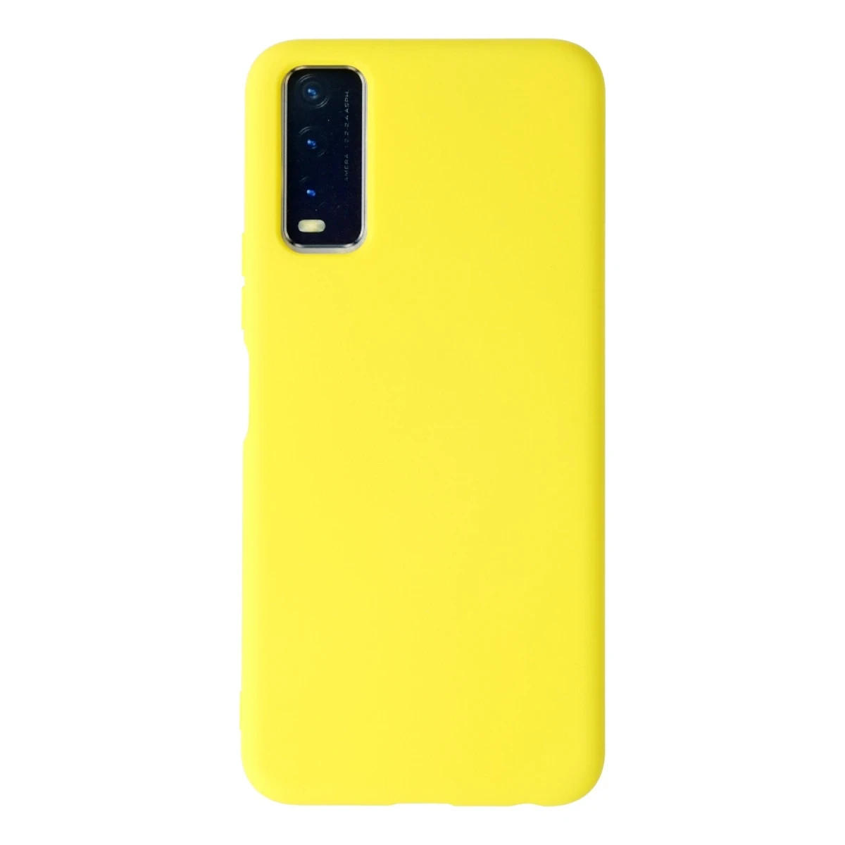 Vivo Y11S Kılıf Nano içi Kadife Silikon - Sarı