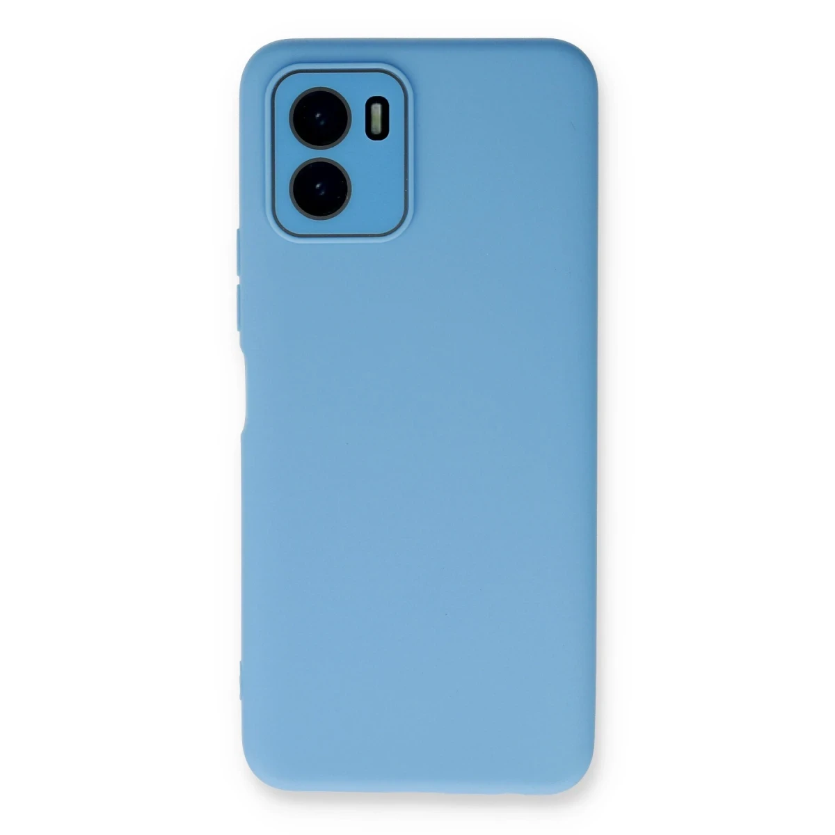 Vivo Y15S Kılıf Lansman Glass Kapak - Mavi