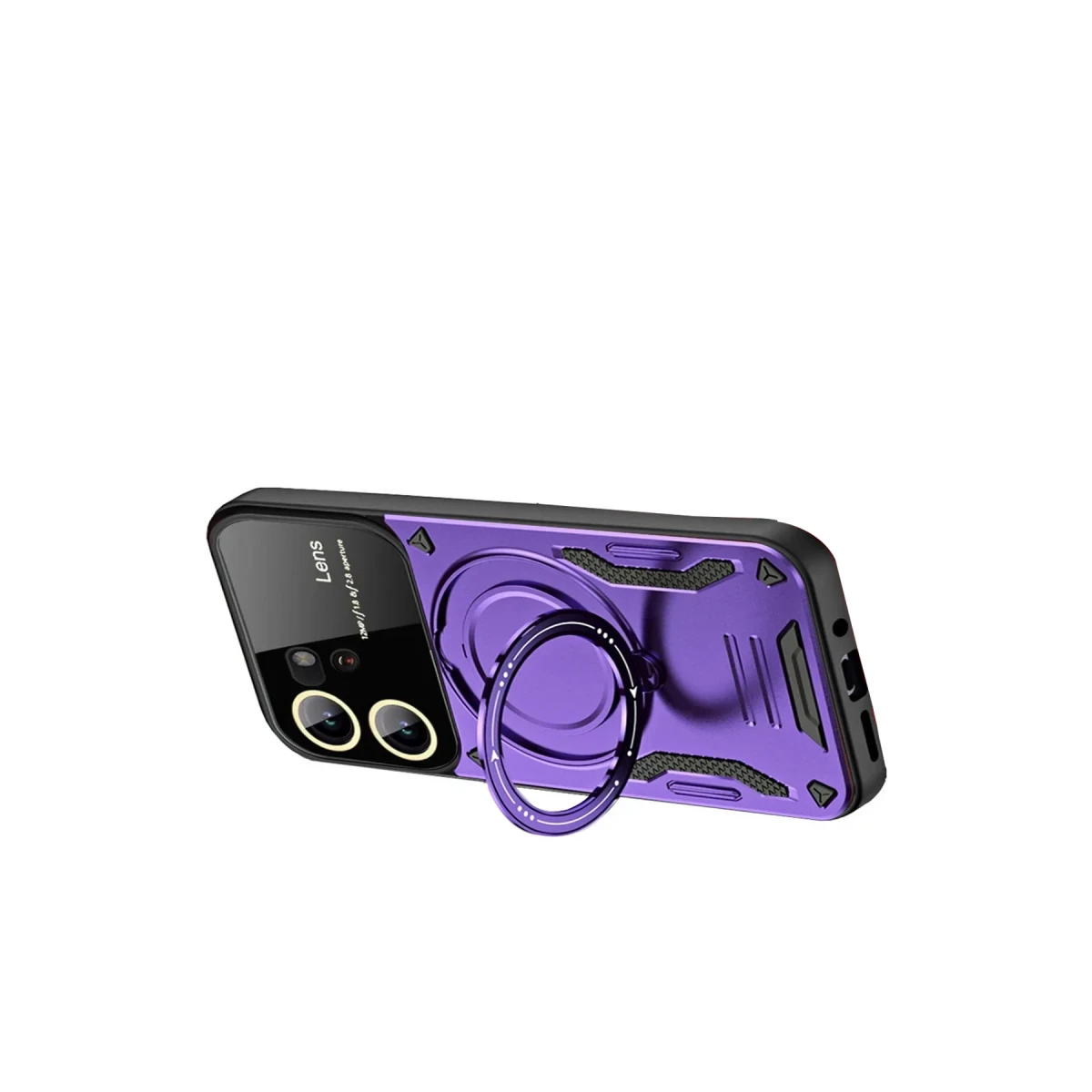 Vivo Y16 Kılıf Joy Lens Standlı Kapak - Mor