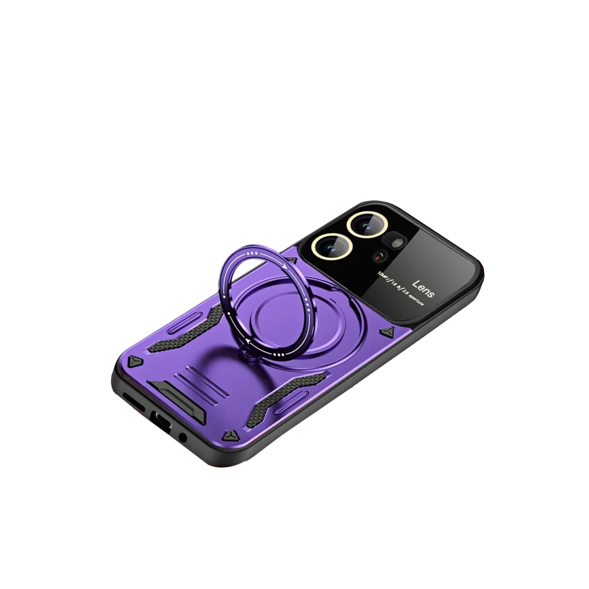 Vivo Y16 Kılıf Joy Lens Standlı Kapak - Mor