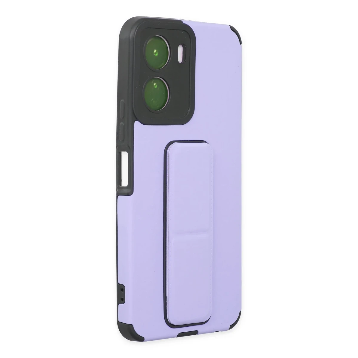 Vivo Y16 Kılıf Mega Standlı Silikon - Lila
