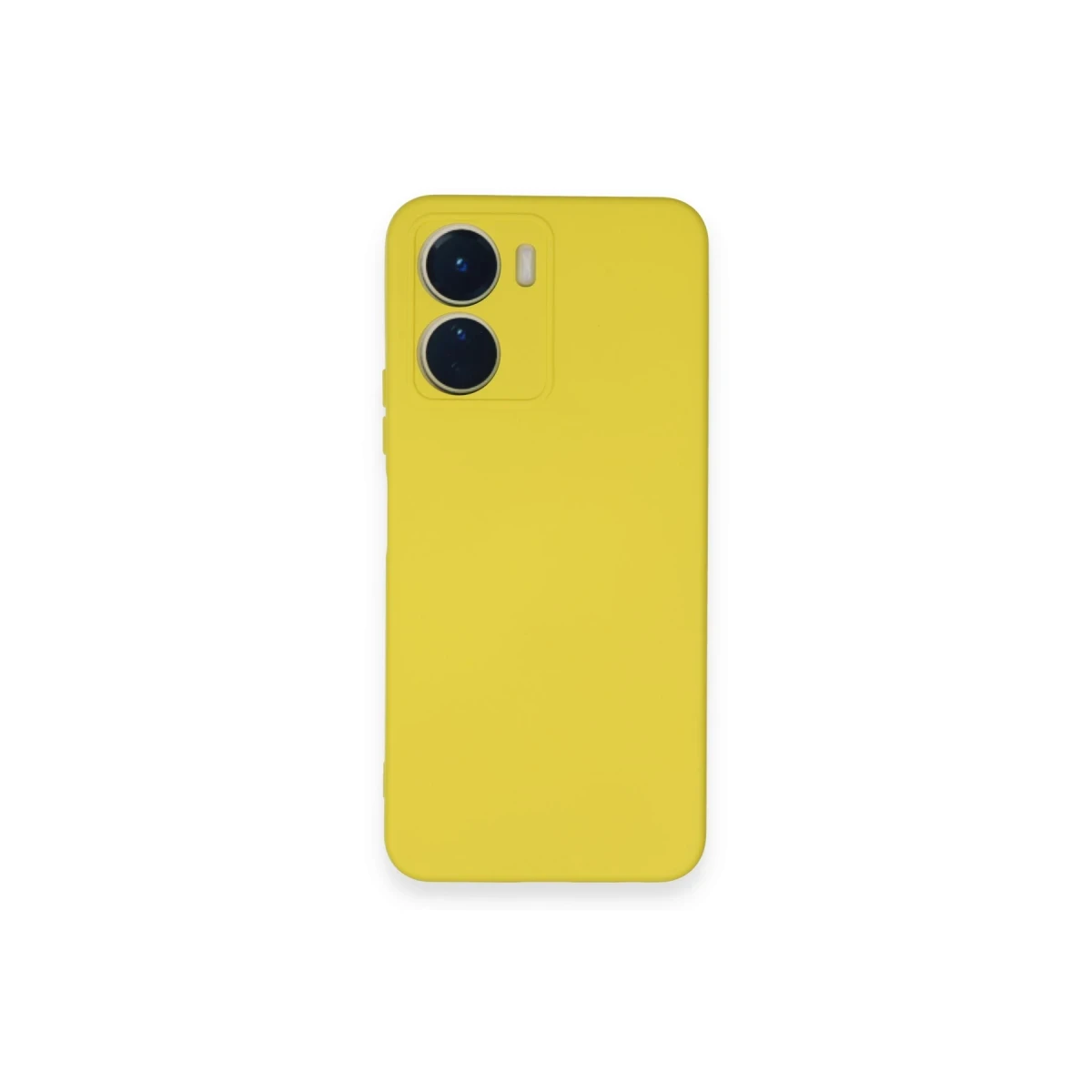 Vivo Y16 Kılıf Nano içi Kadife Silikon - Sarı