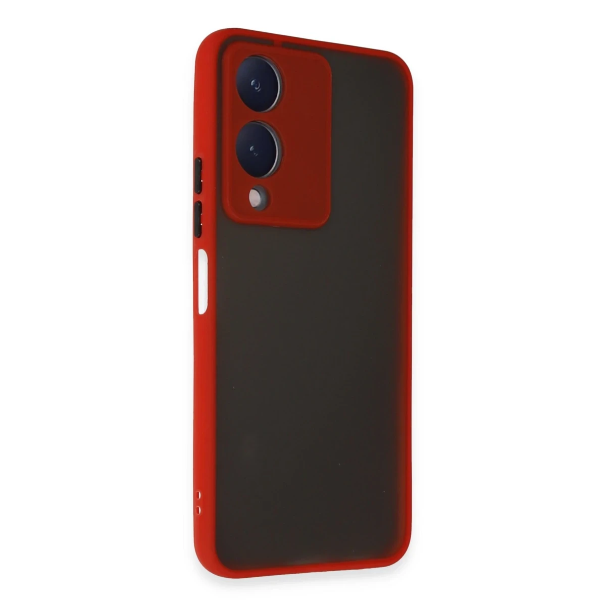 Vivo Y17S Kılıf Montreal Silikon Kapak - Kırmızı