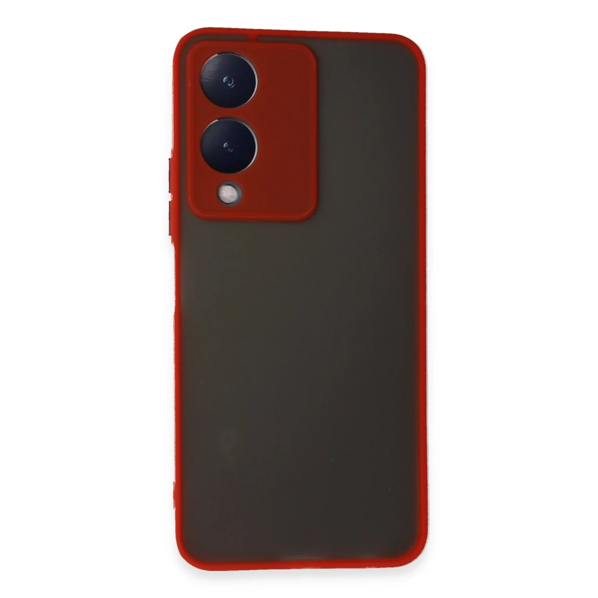 Vivo Y17S Kılıf Montreal Silikon Kapak - Kırmızı