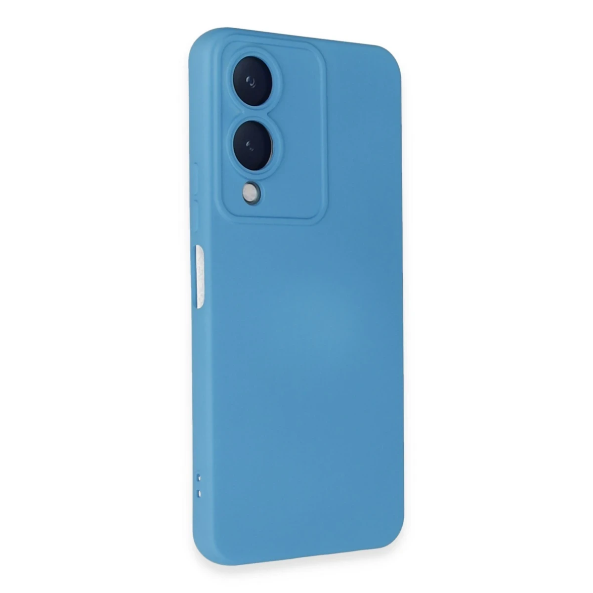 Vivo Y17S Kılıf Nano içi Kadife Silikon - Mavi