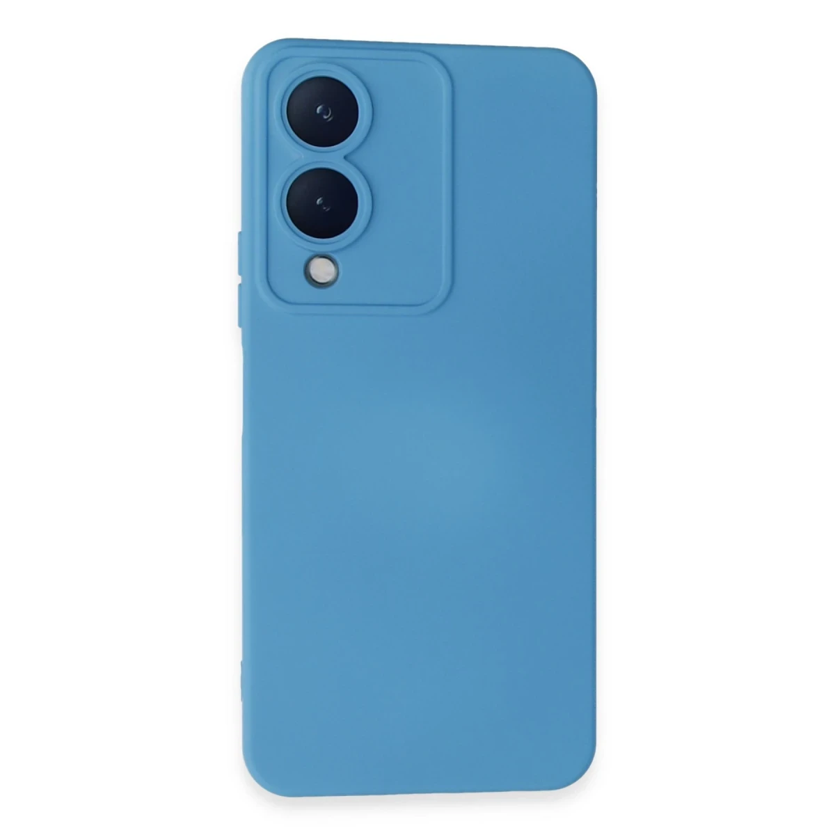 Vivo Y17S Kılıf Nano içi Kadife Silikon - Mavi