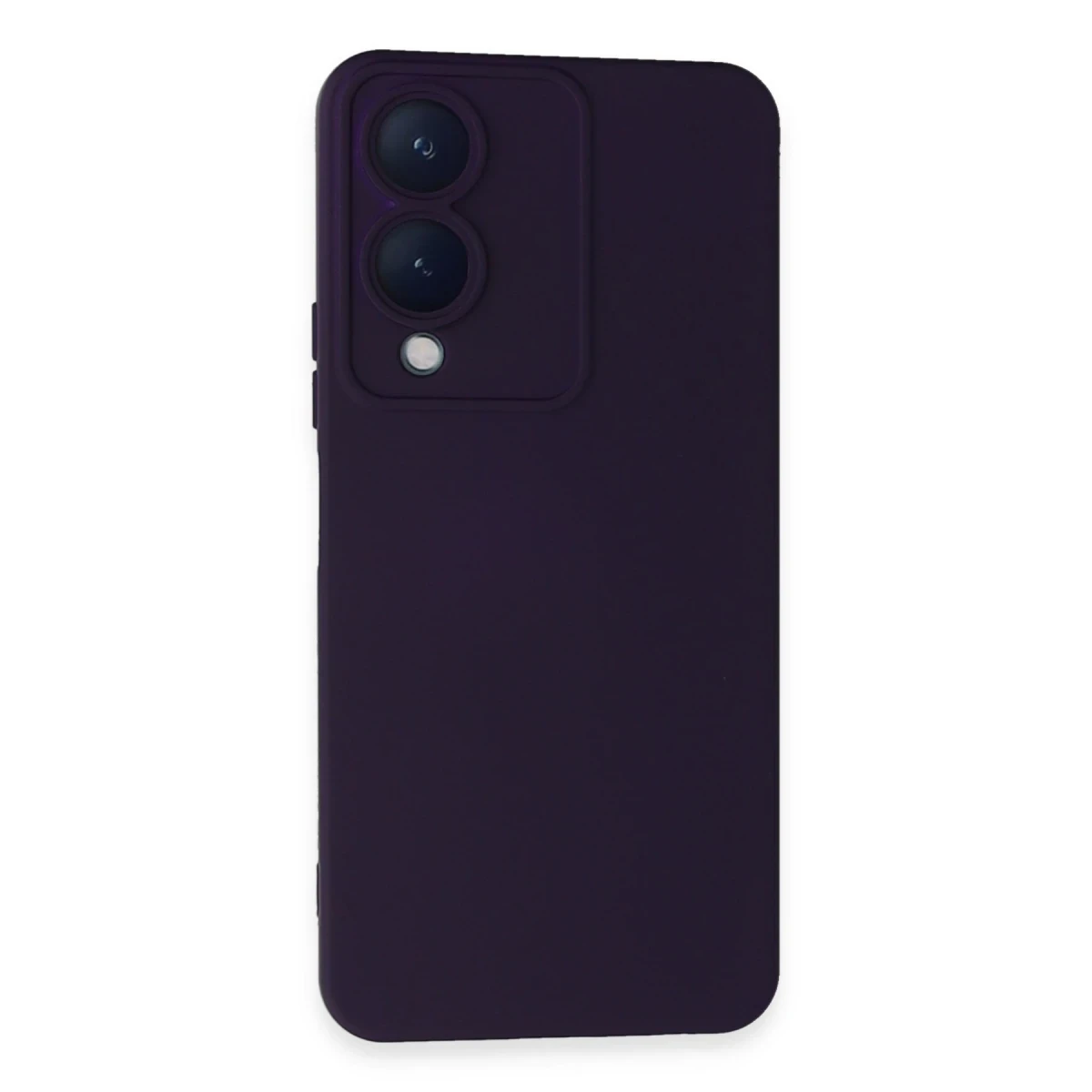 Vivo Y17S Kılıf Nano içi Kadife Silikon - Mor