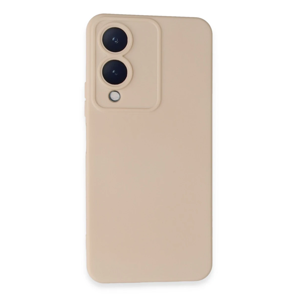 Vivo Y17S Kılıf Nano içi Kadife Silikon - Pudra