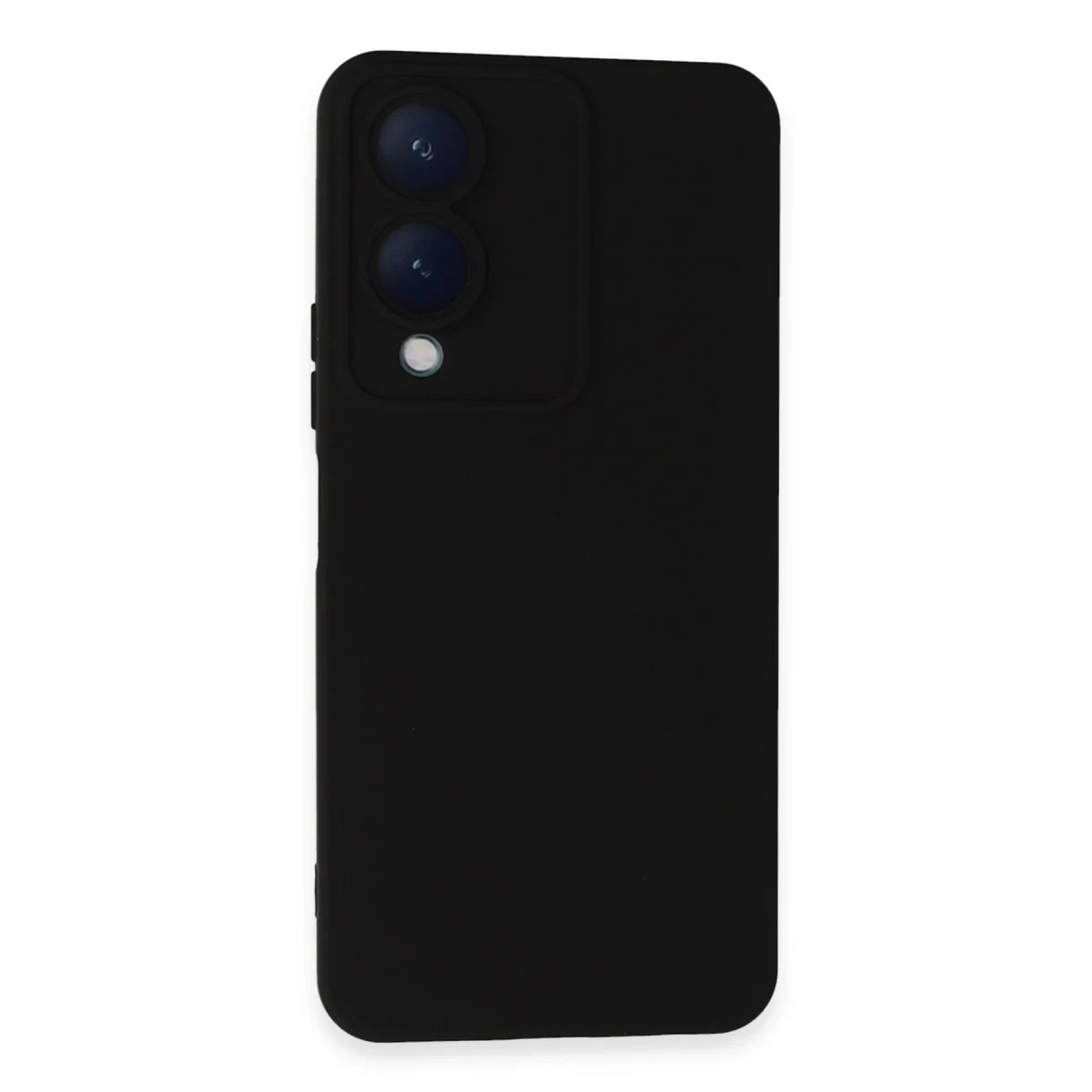 Vivo Y17S Kılıf Nano içi Kadife Silikon - Siyah