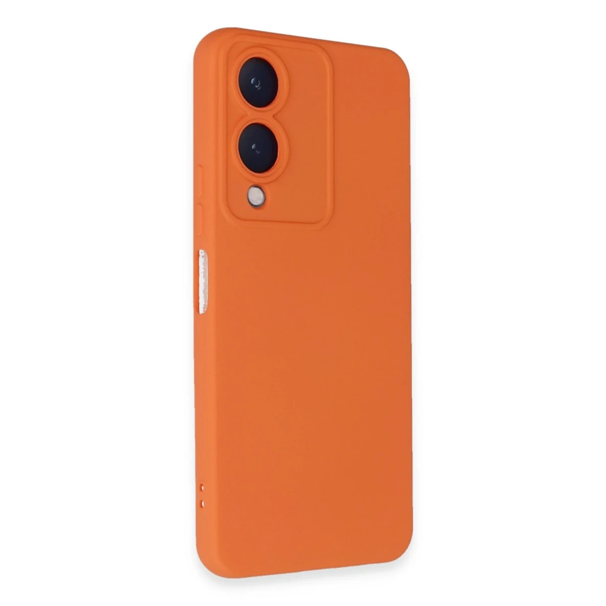 Vivo Y17S Kılıf Nano içi Kadife Silikon - Turuncu