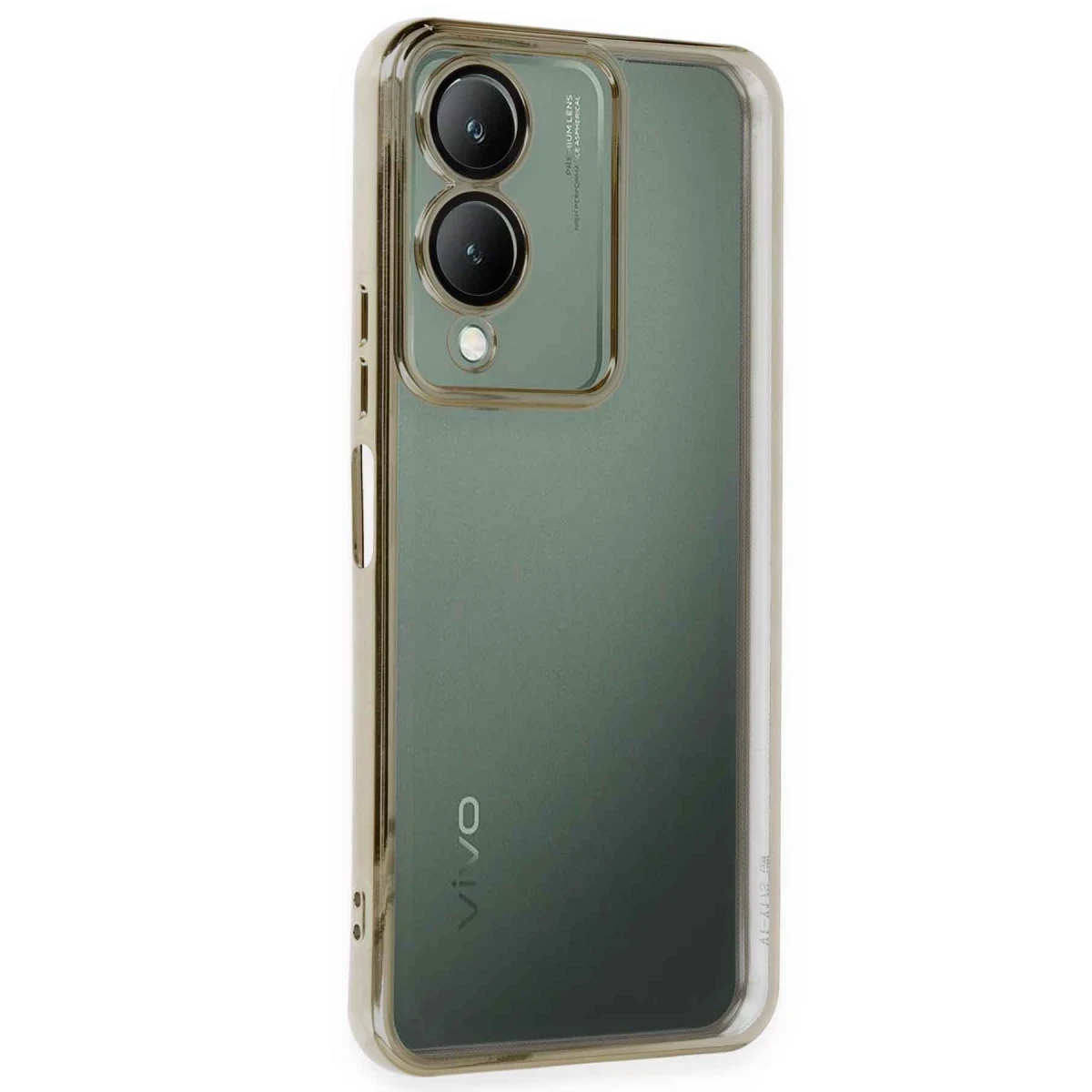 Vivo Y17S Kılıf Razer Lensli Silikon - Gold