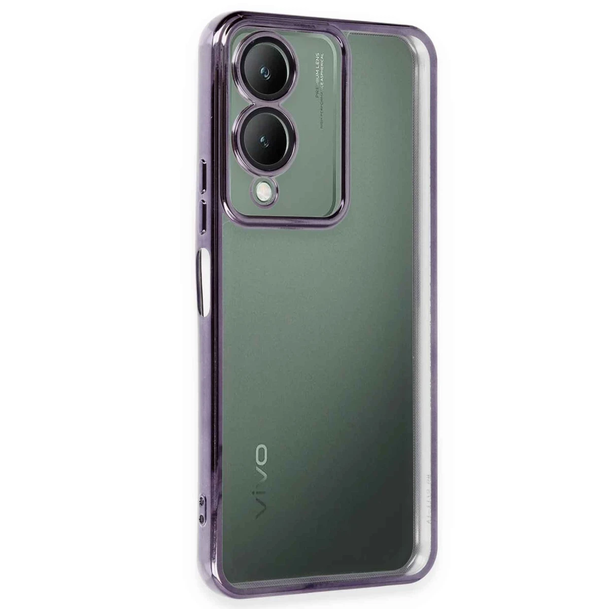 Vivo Y17S Kılıf Razer Lensli Silikon - Mor