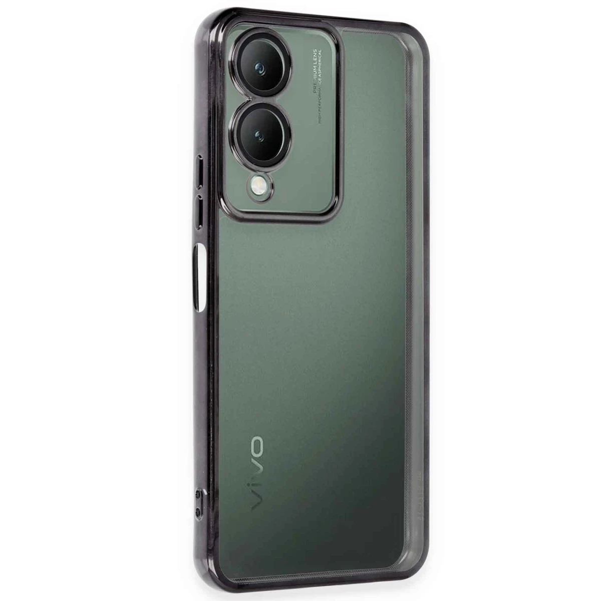 Vivo Y17S Kılıf Razer Lensli Silikon - Siyah