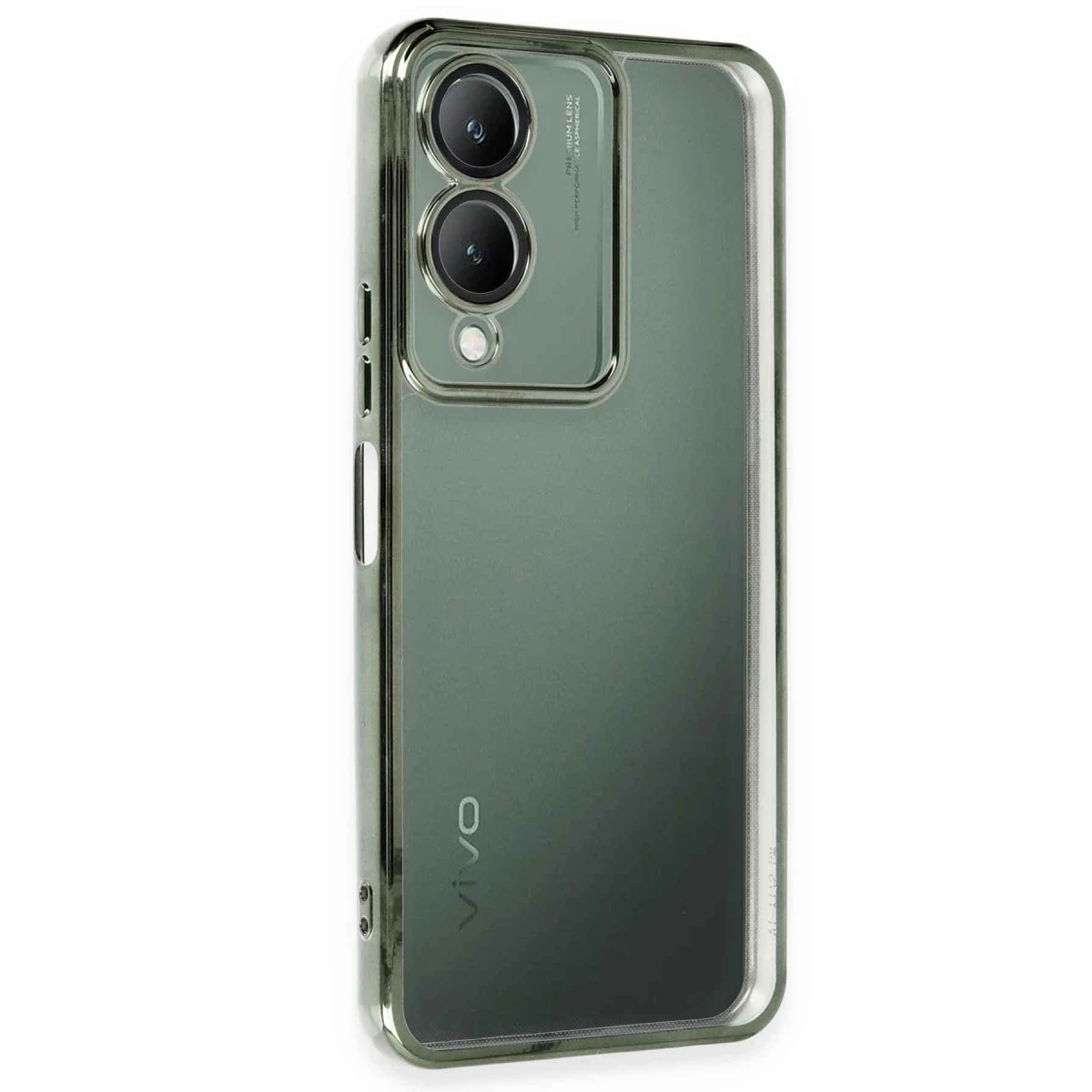 Vivo Y17S Kılıf Razer Lensli Silikon - Yeşil