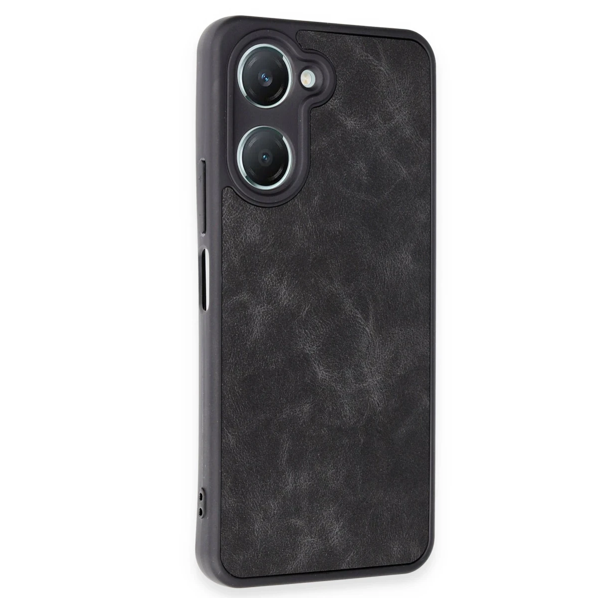 Vivo Y18 Kılıf Aras Deri Kapak - Siyah