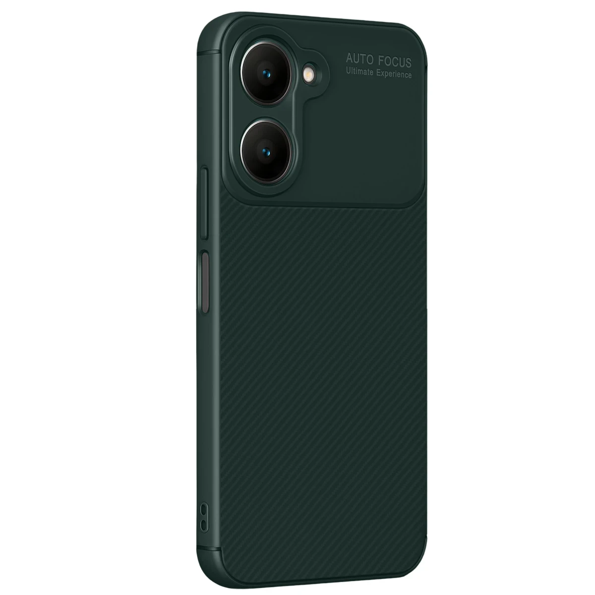 Vivo Y18 Kılıf Auto Focus Karbon Kapak - Koyu Yeşil