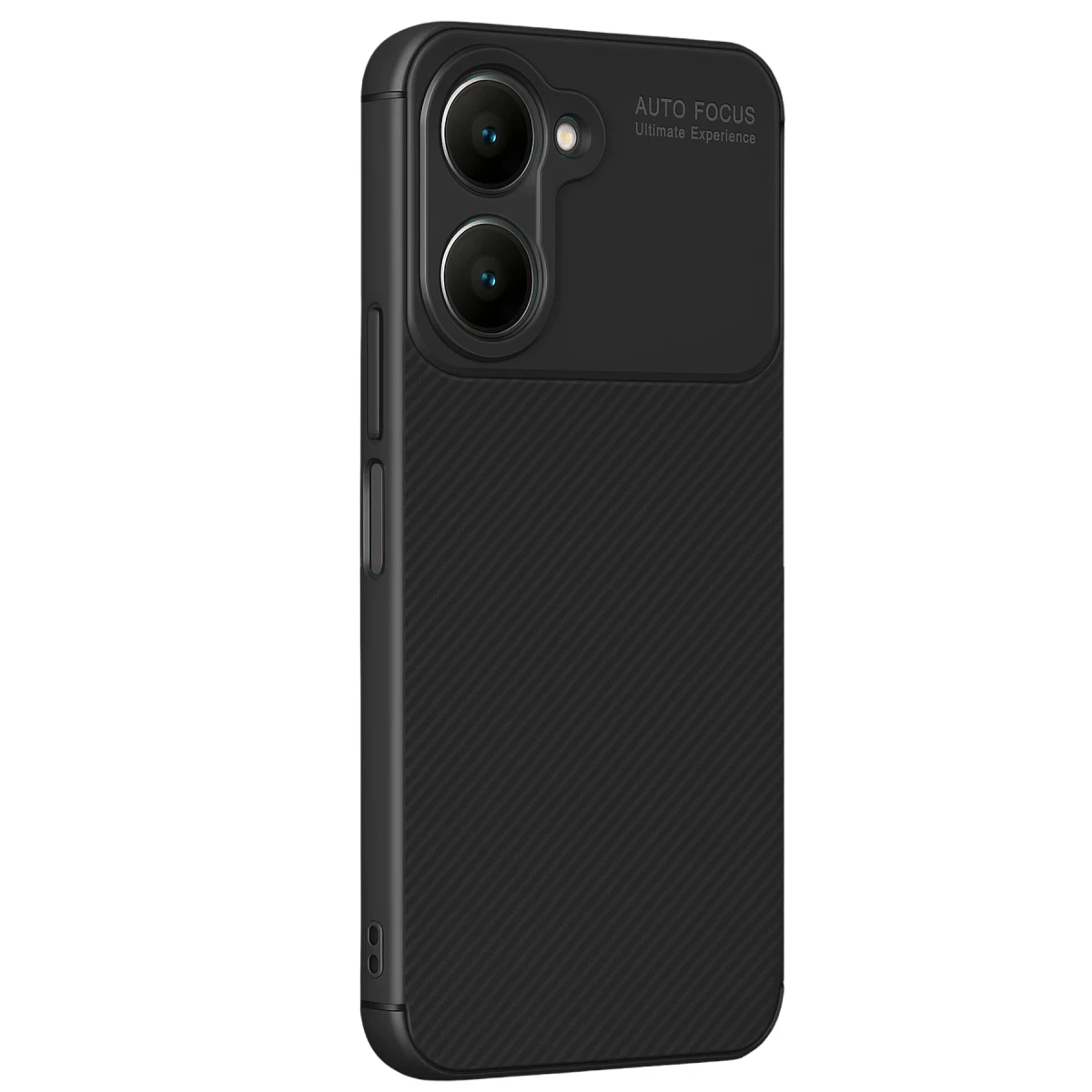 Vivo Y18 Kılıf Auto Focus Karbon Kapak - Siyah