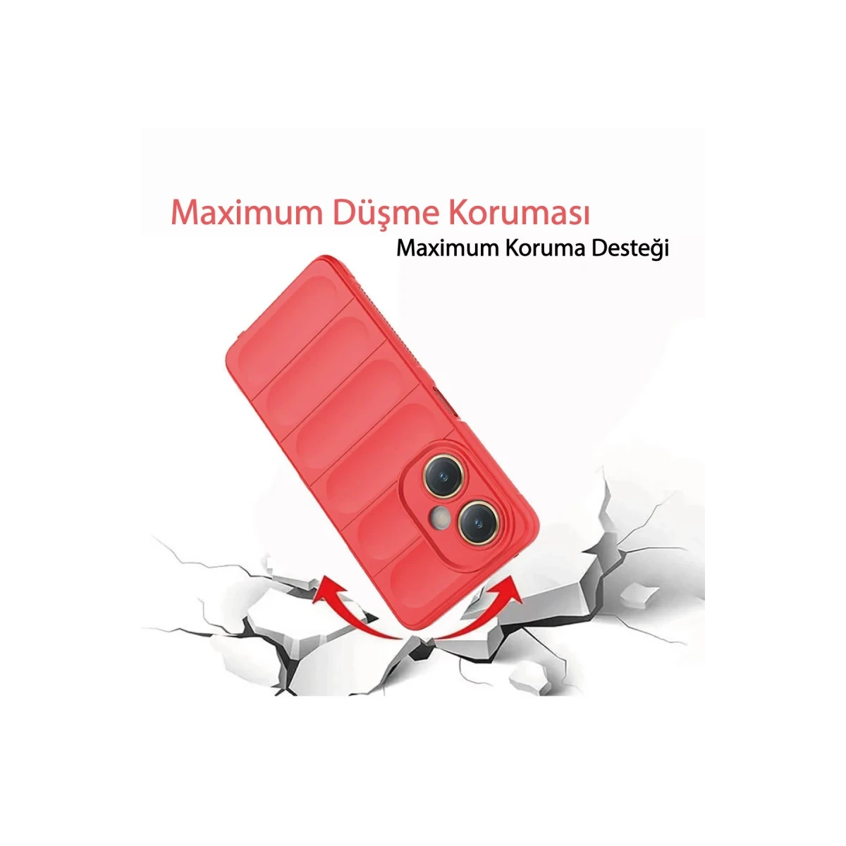 Vivo Y27 Kılıf Optimum Silikon - Krem