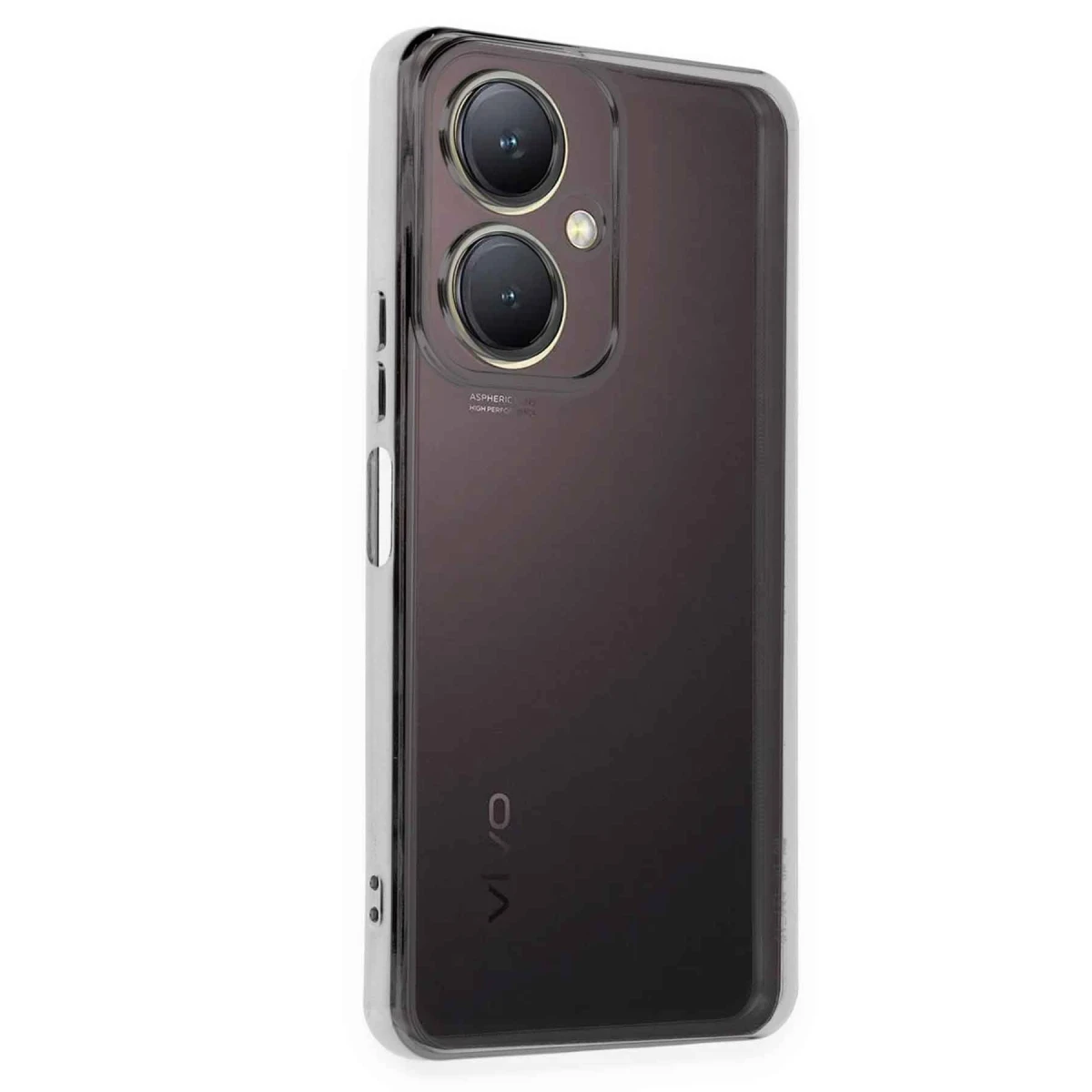 Vivo Y27 Kılıf Razer Lensli Silikon - Gümüş
