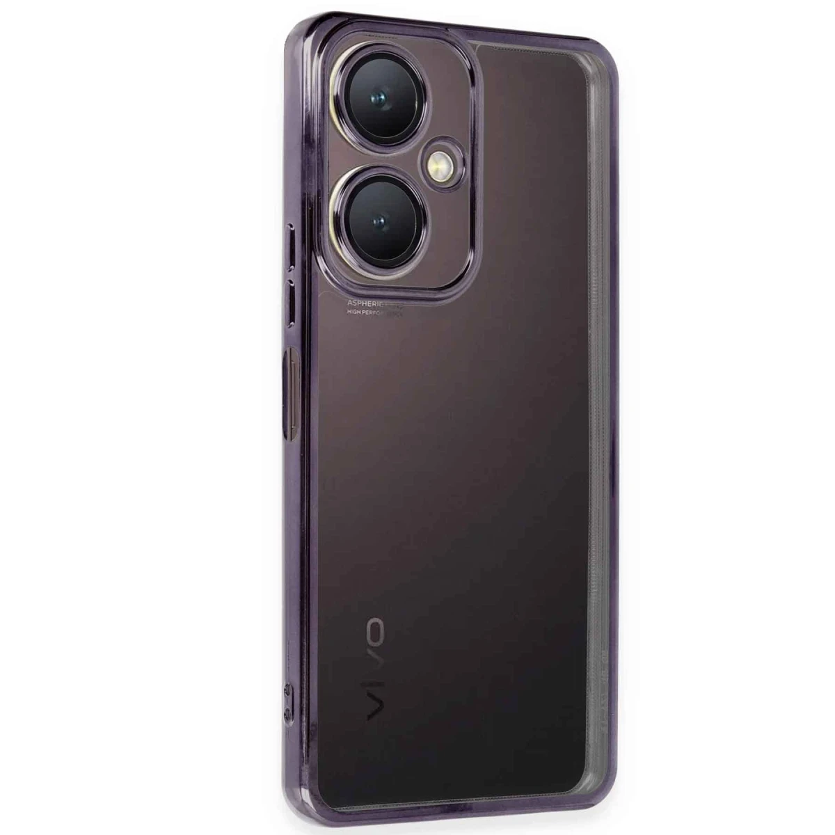 Vivo Y27 Kılıf Razer Lensli Silikon - Mor