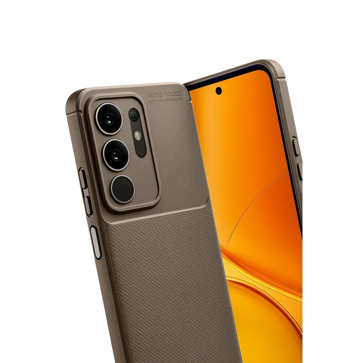 Vivo Y29 4G Auto Focus Karbon Kapak - Kahverengi