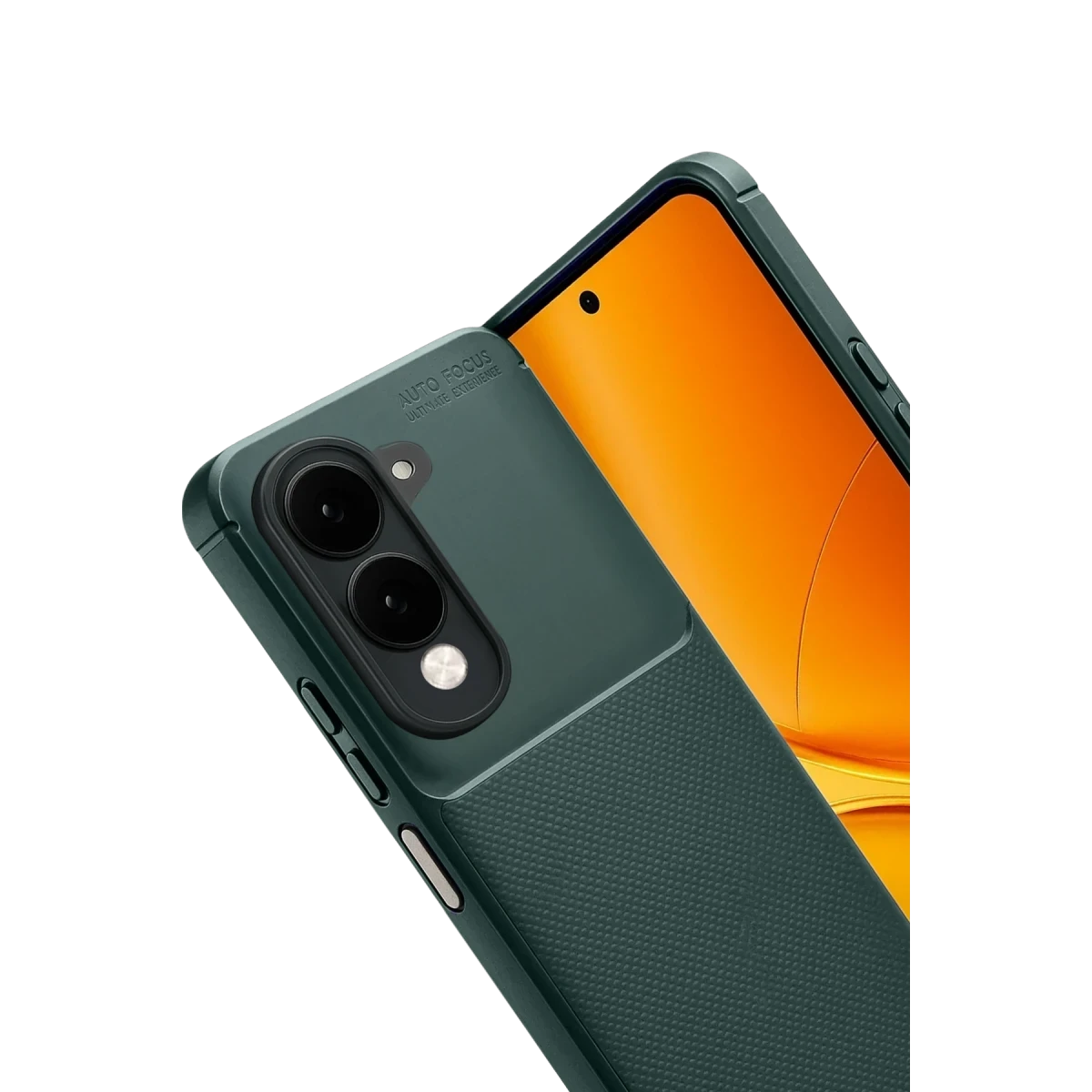 Vivo Y29S Auto Focus Karbon Kapak - Koyu Yeşil