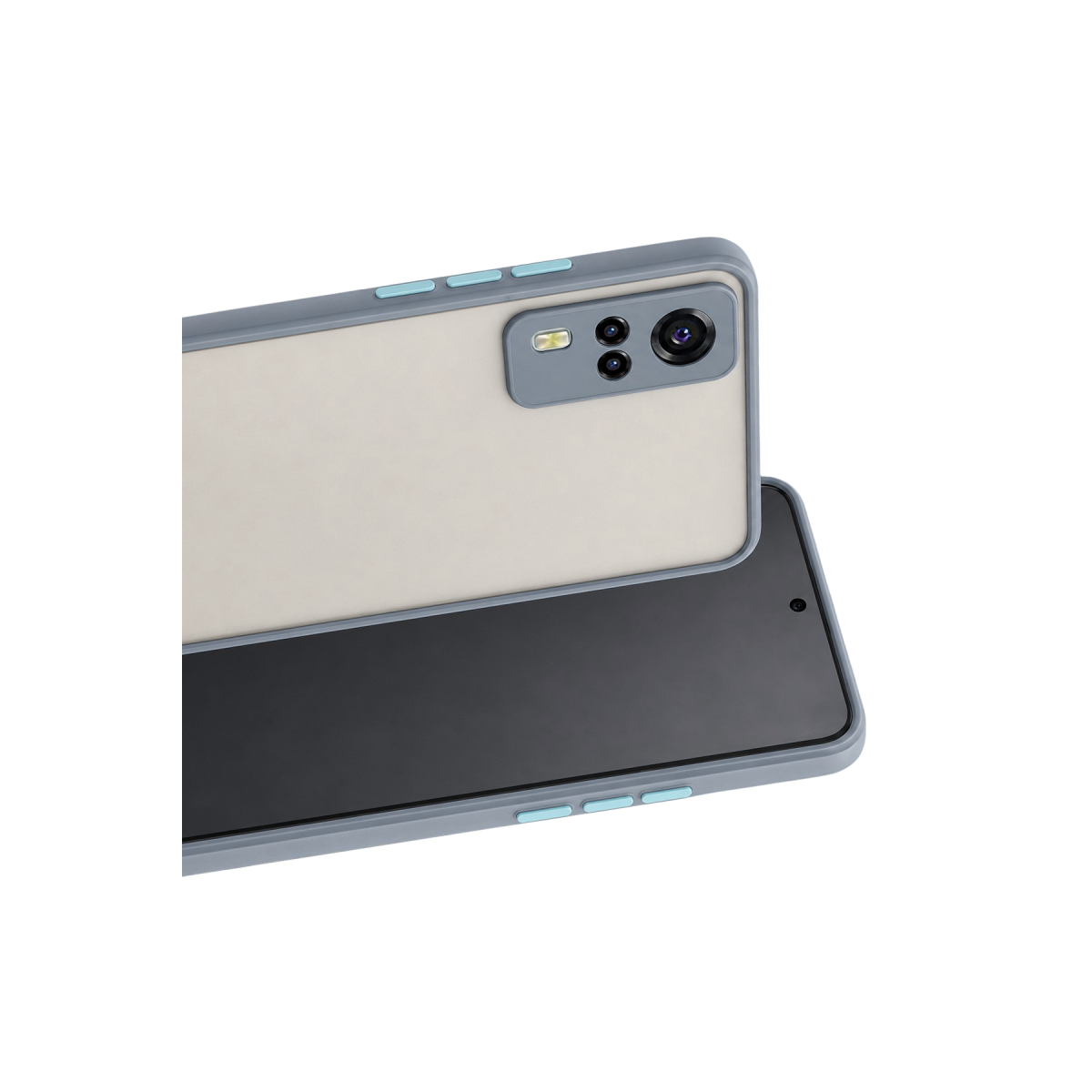 Vivo Y53S Kılıf Montreal Silikon Kapak - Gri