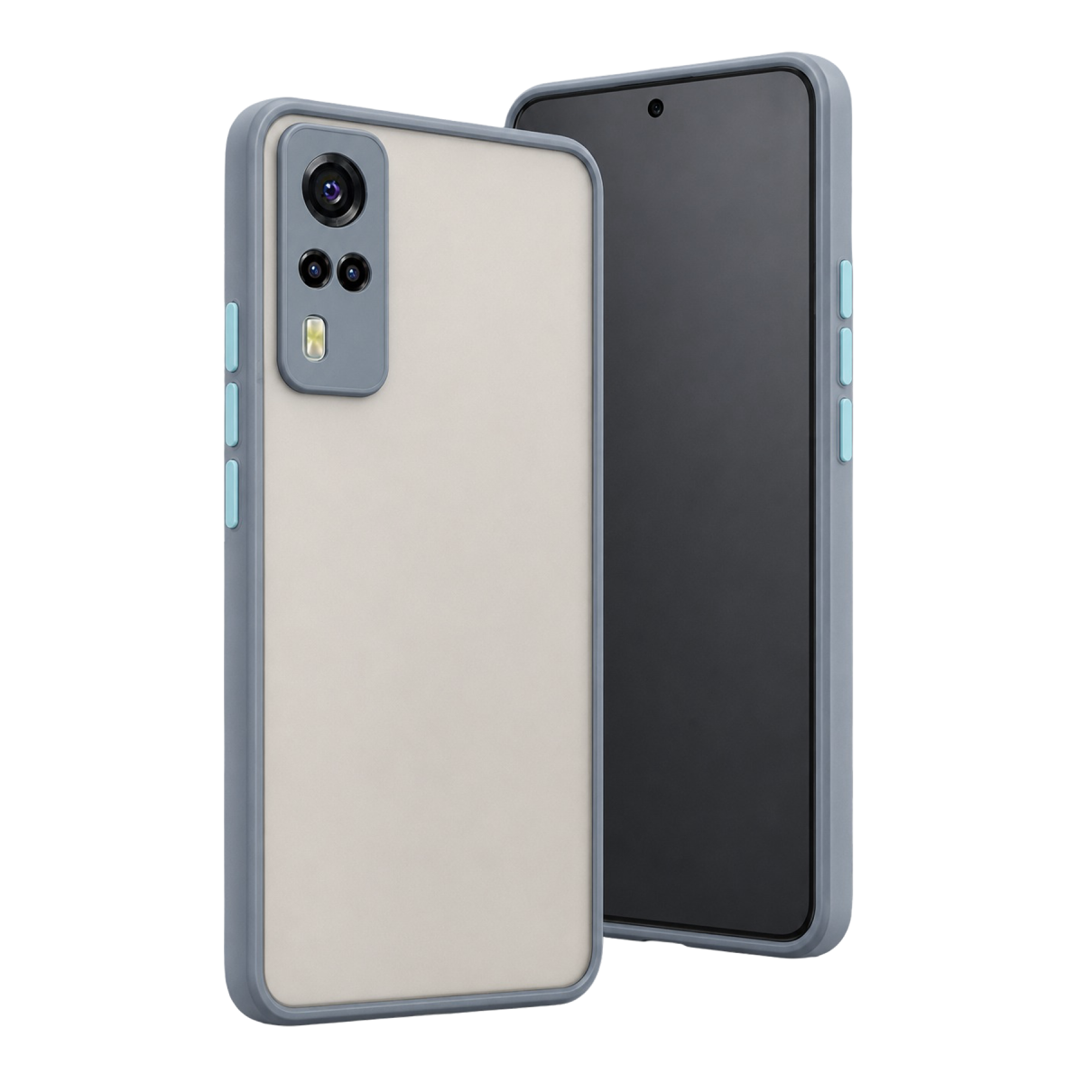 Vivo Y53S Kılıf Montreal Silikon Kapak - Gri