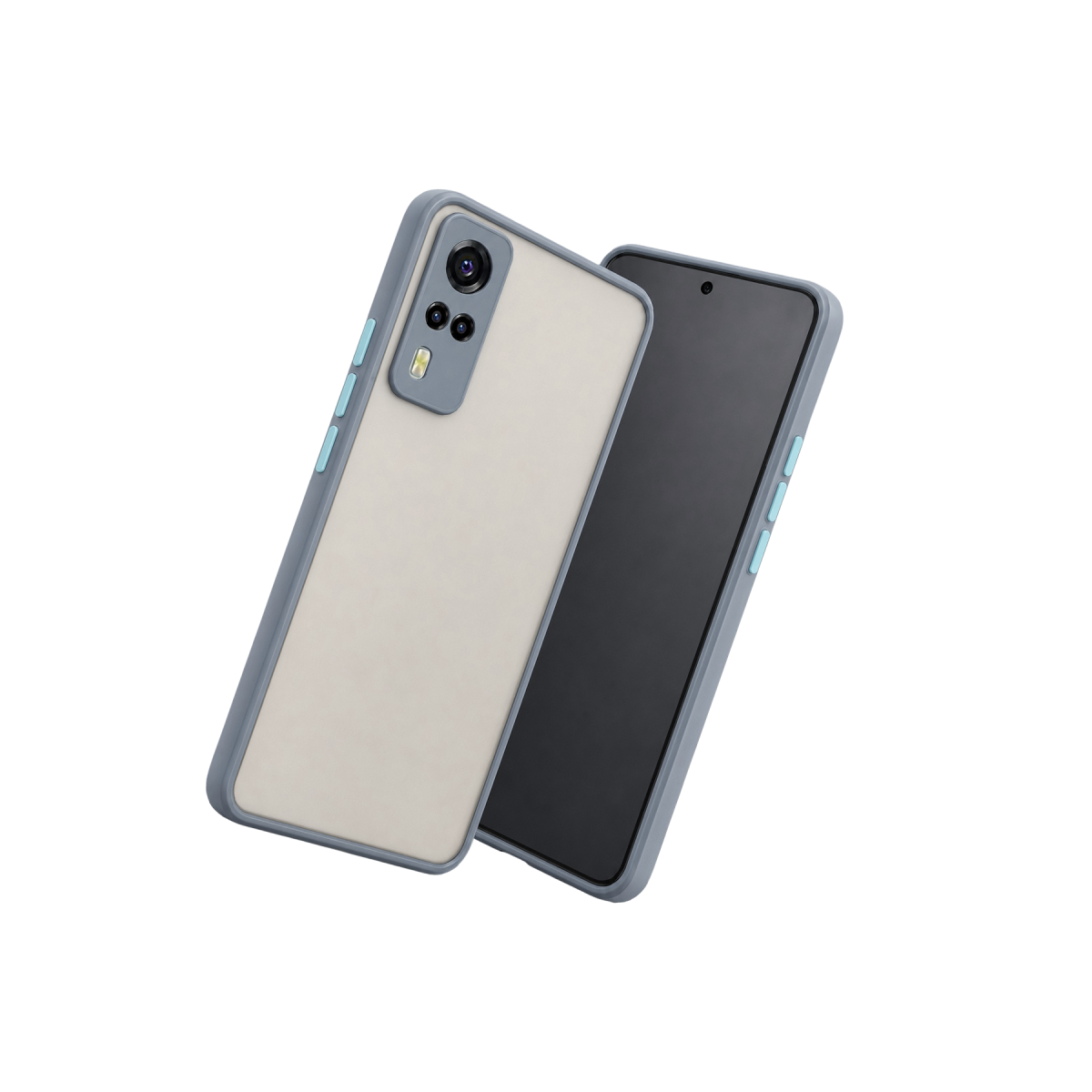Vivo Y53S Kılıf Montreal Silikon Kapak - Gri