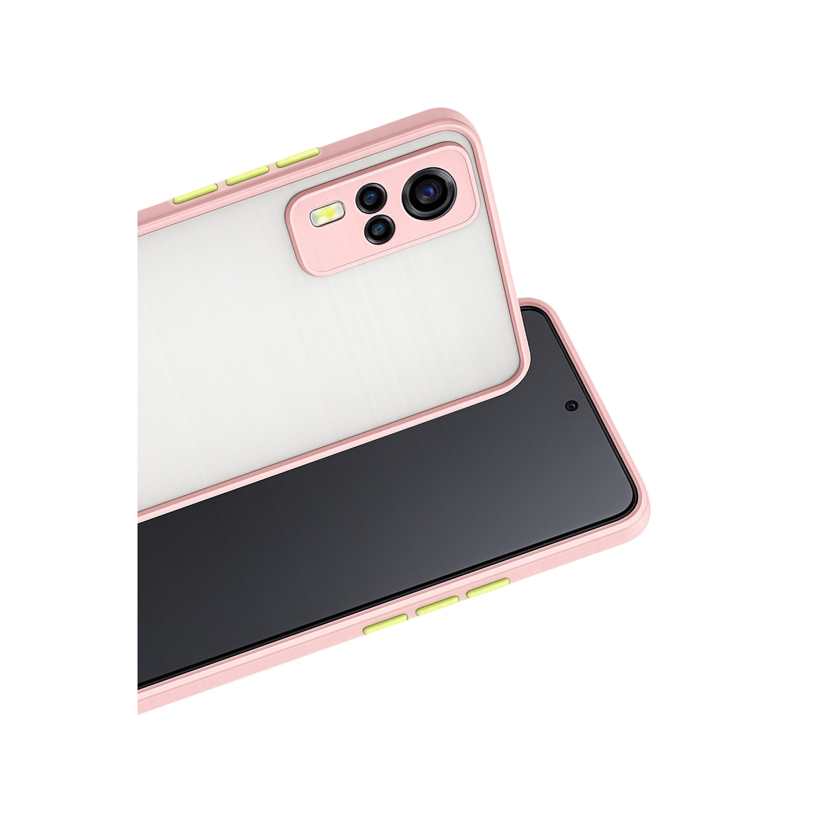 Vivo Y53S Kılıf Montreal Silikon Kapak - Pembe