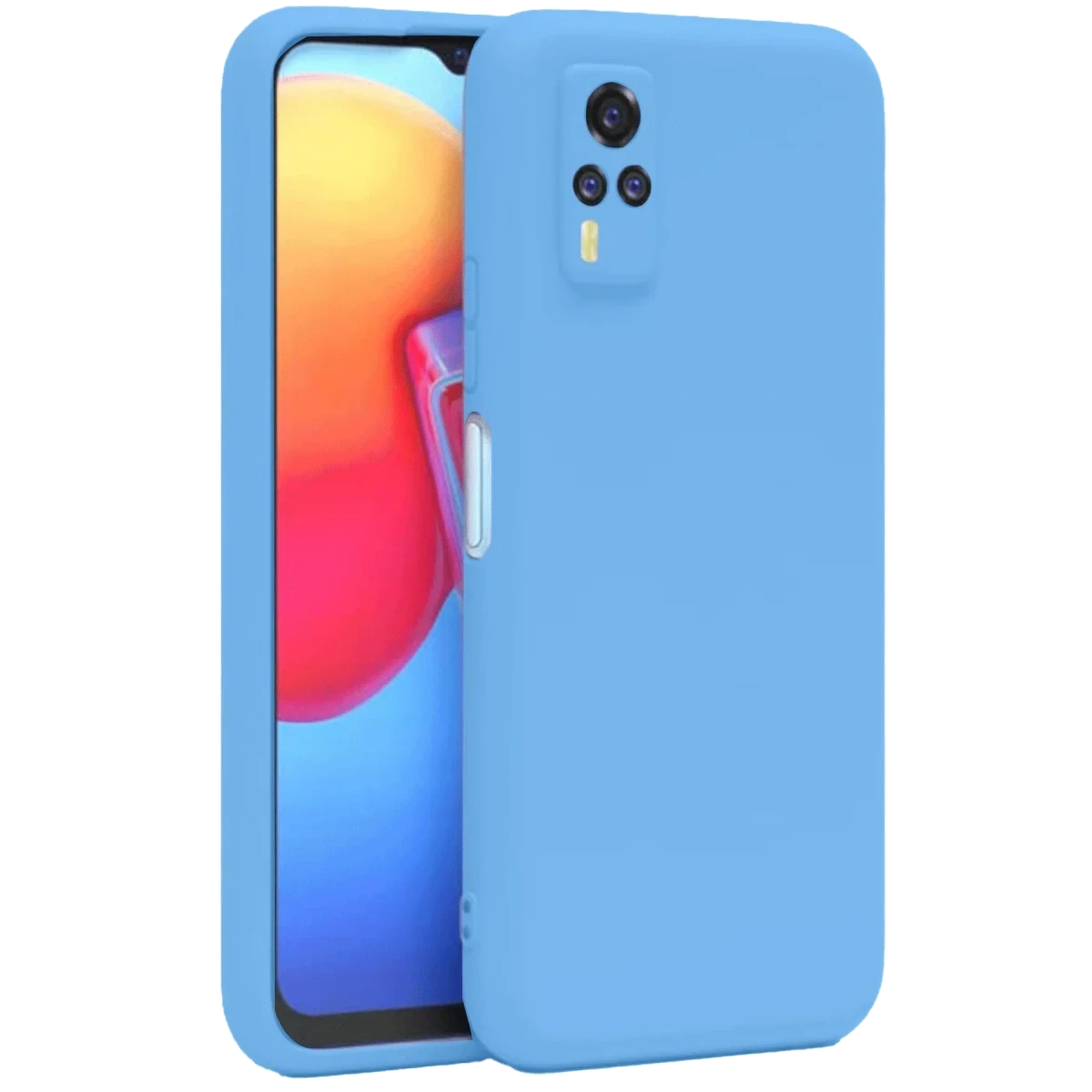 Vivo Y53S Kılıf Nano içi Kadife Silikon - Mavi