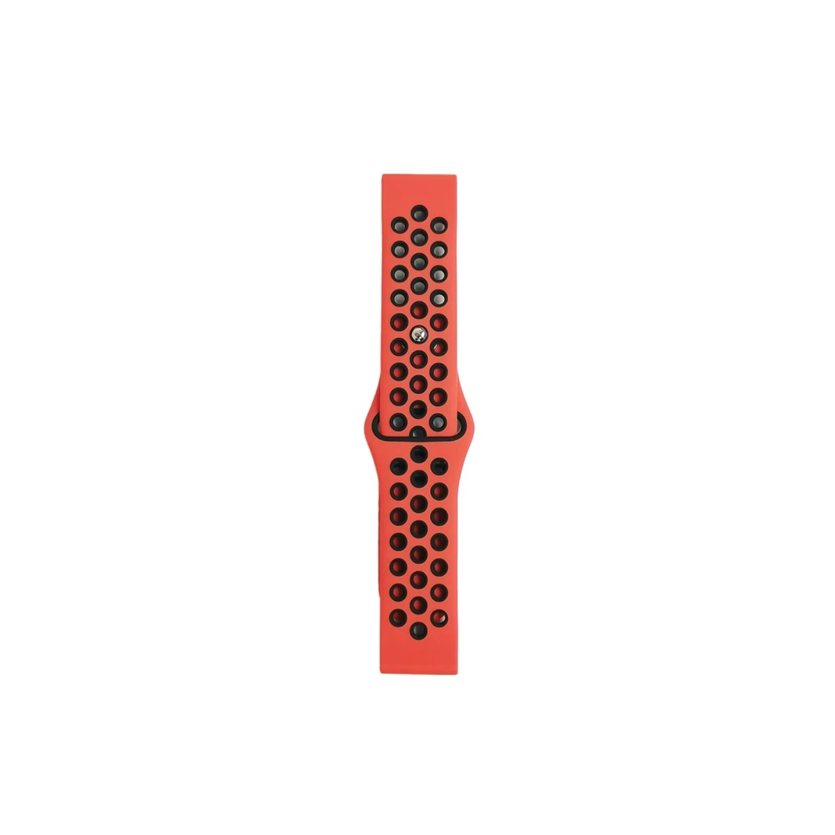 Watch 20mm Spor Delikli Kordon - Kırmızı-Siyah