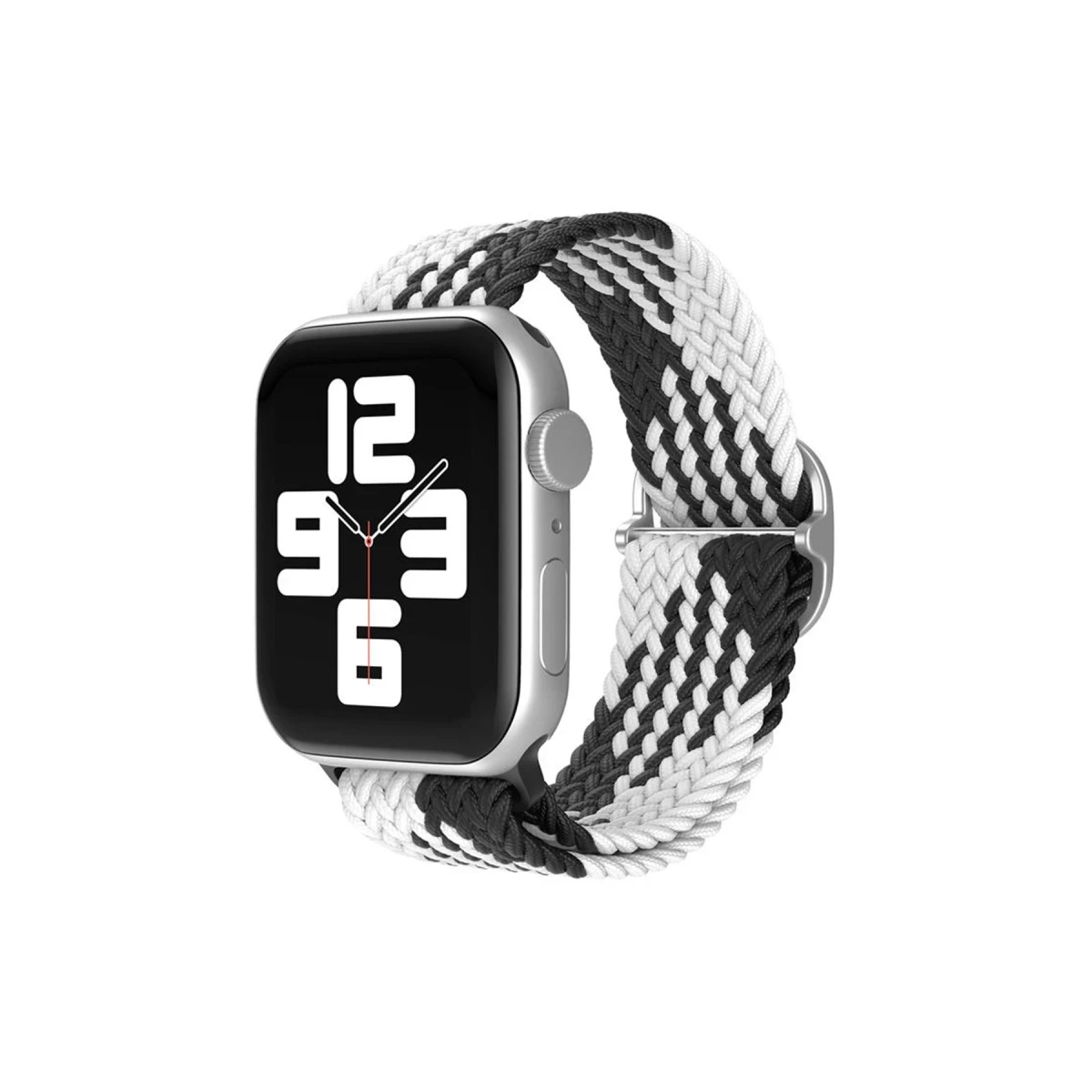 Watch 22mm Star Kordon - Siyah-Beyaz