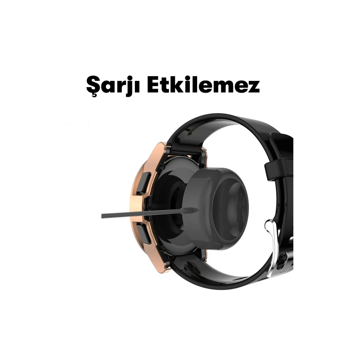 Watch 5 44mm Wall Camlı Kasa Ekran Koruyucu - Gold