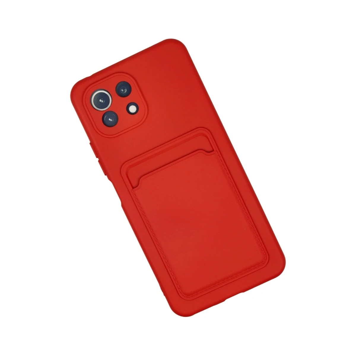 Xiaomi Mi 11 Kılıf Kelvin Kartvizitli Silikon - Kırmızı